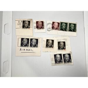 Vintage Stamps Eisenhower, Thomas Jefferson, Postmarked, Airmail, Postage
